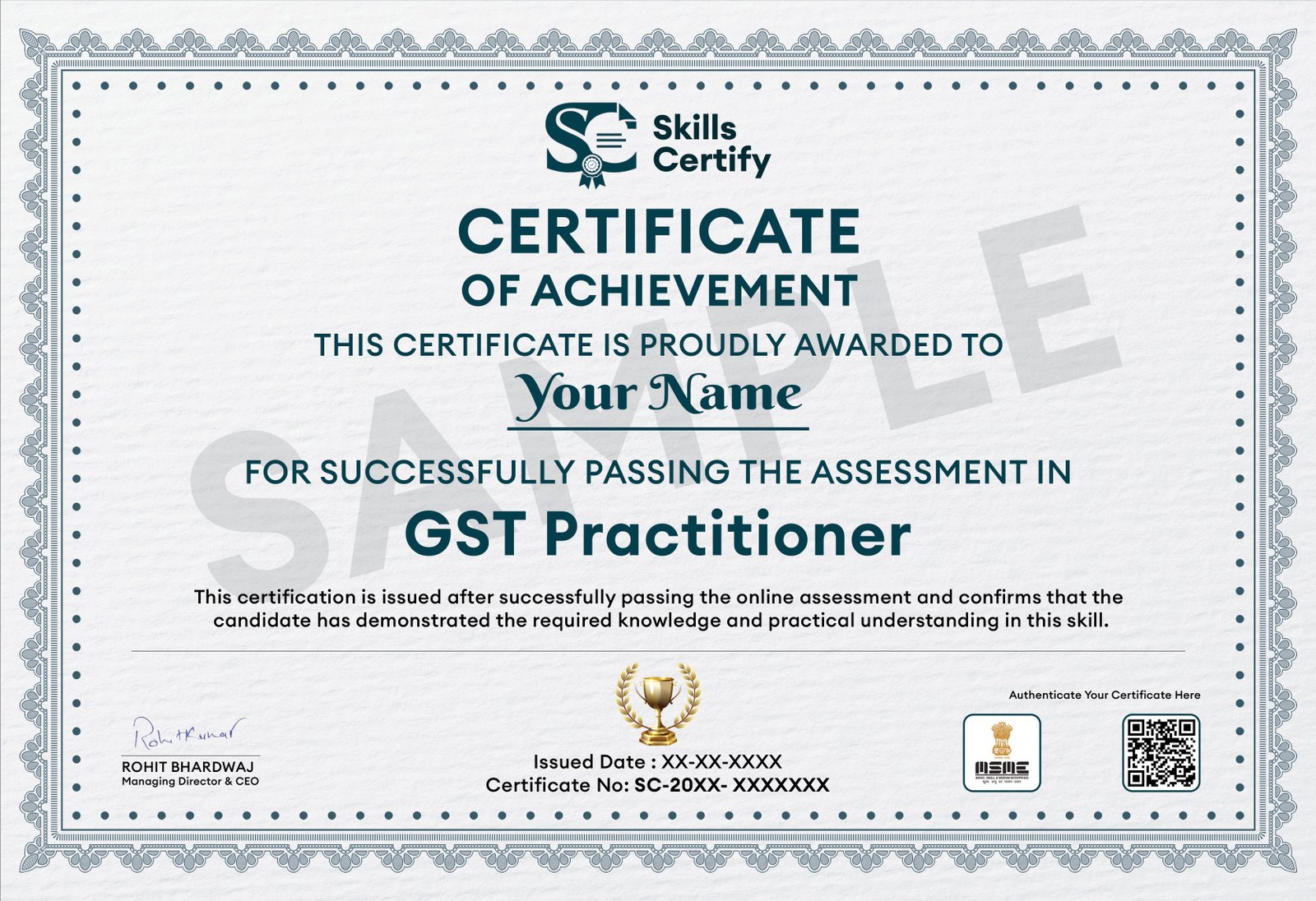 Certificate Sample
